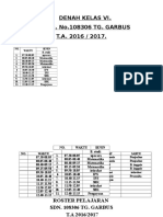 Roster Pelajaran SDN 108306