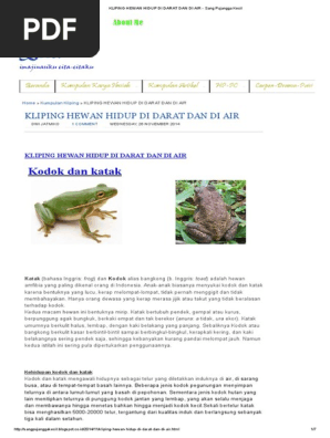 Kliping Hewan Hidup Di Darat Dan Di Air Sang Pujangga Kecil Pdf