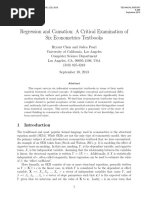 Regression and Causation: A Critical Examination of Six Econometrics Textbooks