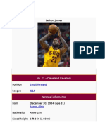 Lebron James: Small Forward Nba