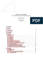 Z User Guide: Thorsten Koch