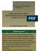 Teknik Penulisan Ilmiah