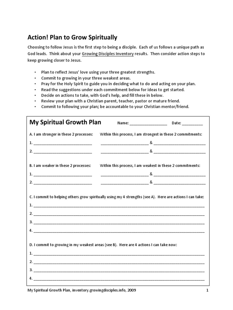 Spiritual Growth Plan for Youth | PDF | Jesus | Disciple (Christianity)