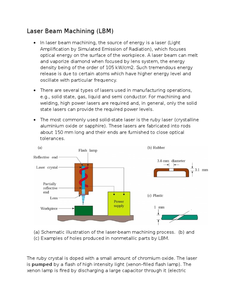 Laser Beam Machining.docx | Laser | Machining