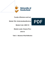 UGB123-UOS - Task 2-Business Plan Reflection