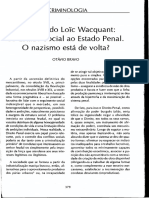 Repensando Loïc Wacquant, Do Estado Social Ao Estado Penal