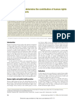 Using indicators to determine the contribution of human rights to public health efforts