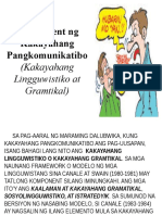 Komponent NG Kakayahang Pangkomunikatibo (Kakayahang Lingguwistiko at