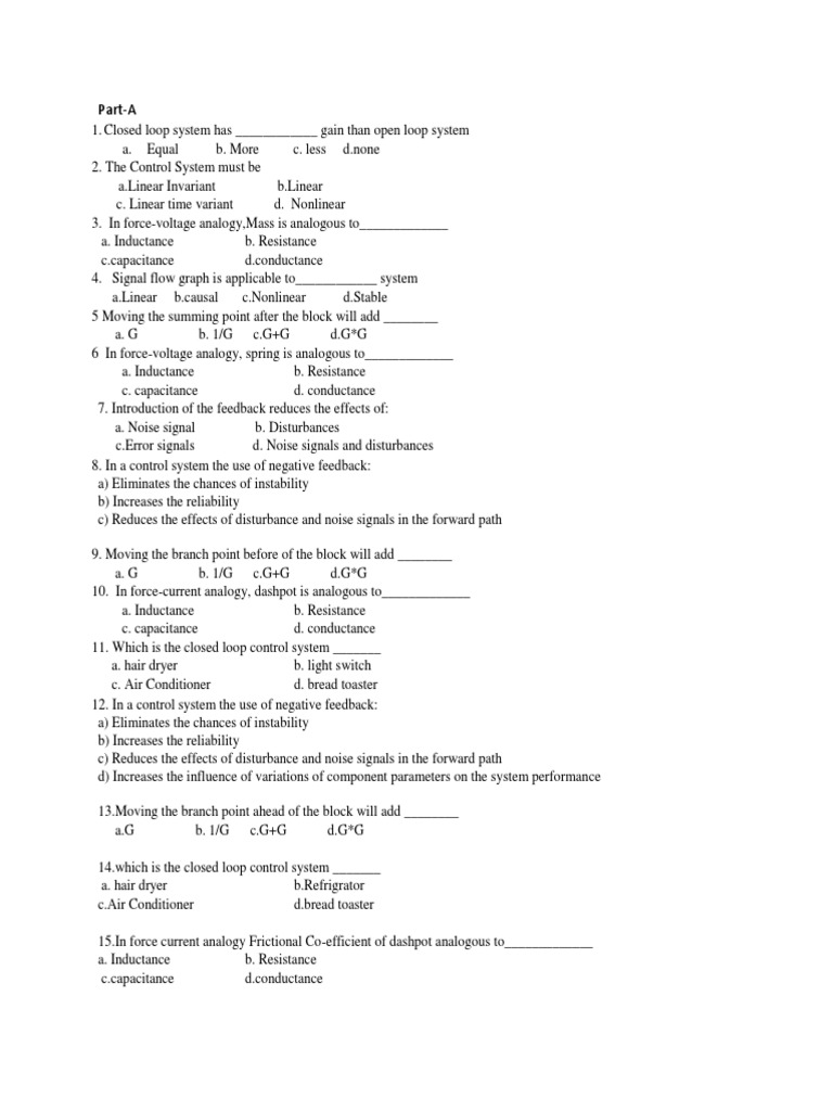 Control Engg Model Imp Ques | PDF | Control Theory | Control System