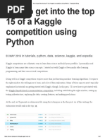 Download How to get into the top 15 of a Kaggle competition using Python - Dataquest Blogpdf by Teodor von Burg SN325626099 doc pdf