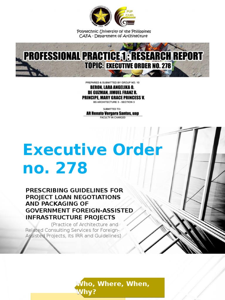 Executive Order 278 | PDF | Association Of Southeast Asian Nations ...