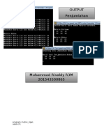 Output Penjumlahan Matrix: Program Matrix - Ripal Uses CRT