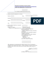 Surrender MTNL Telephone Connection Form