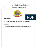 Prahladrai Dalmia Lions College of Commerce & Economics: Course: F.Y.B.B.I (Bachelor of Banking & Insurance) Topic
