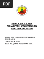 Punca Dan Cara Mengatasi Kedatangan Pendatang Asing