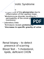 Nephrotic Syndrome: Increase in Specific Gravity of Urine