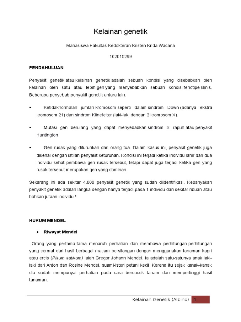 Kelainan Genetik Pdf