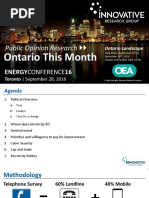 Innovative Research group poll for Ontario Energy Association on politics and power