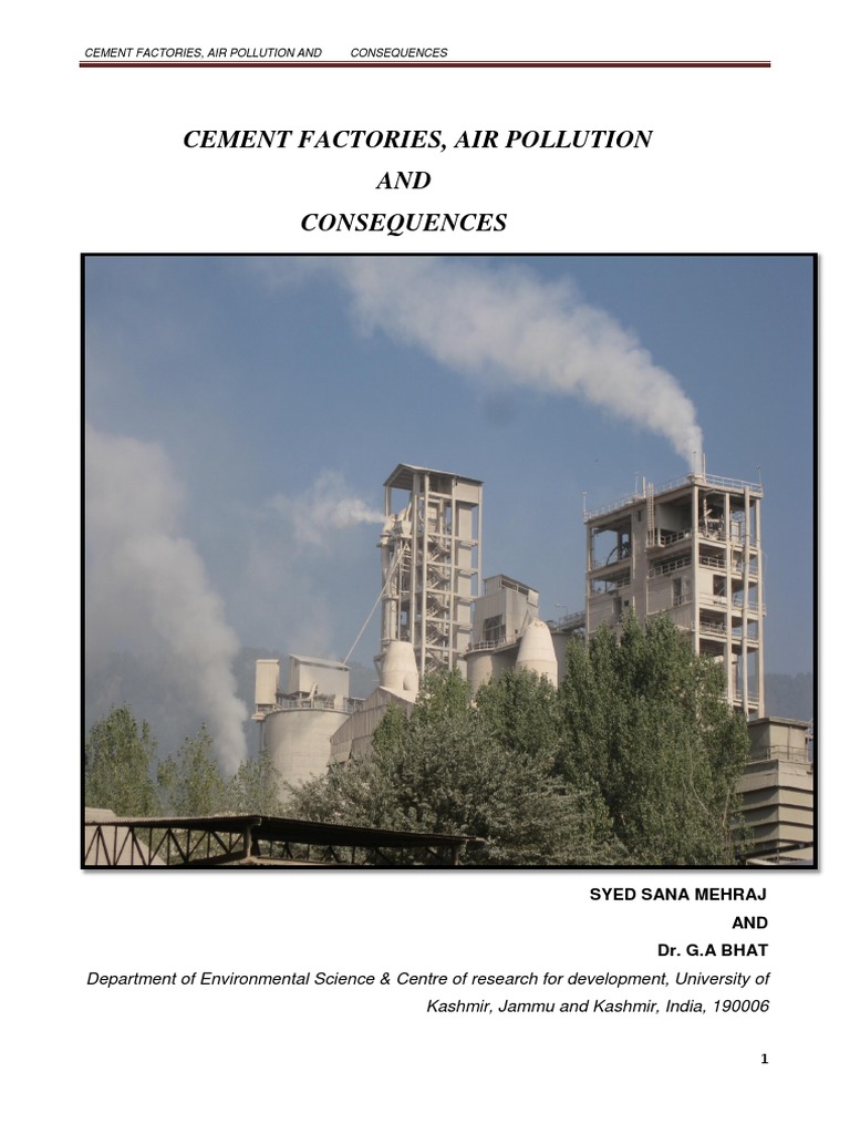 a case study on pollution from cement industry