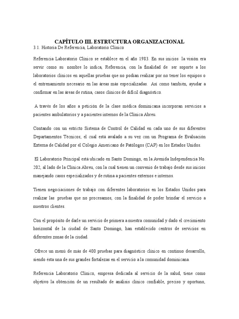 Laboratorio De Referencia Laboratorios Sistema De Manejo De Calidad