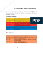 Oposiciones Extremadura Calendario orientativo