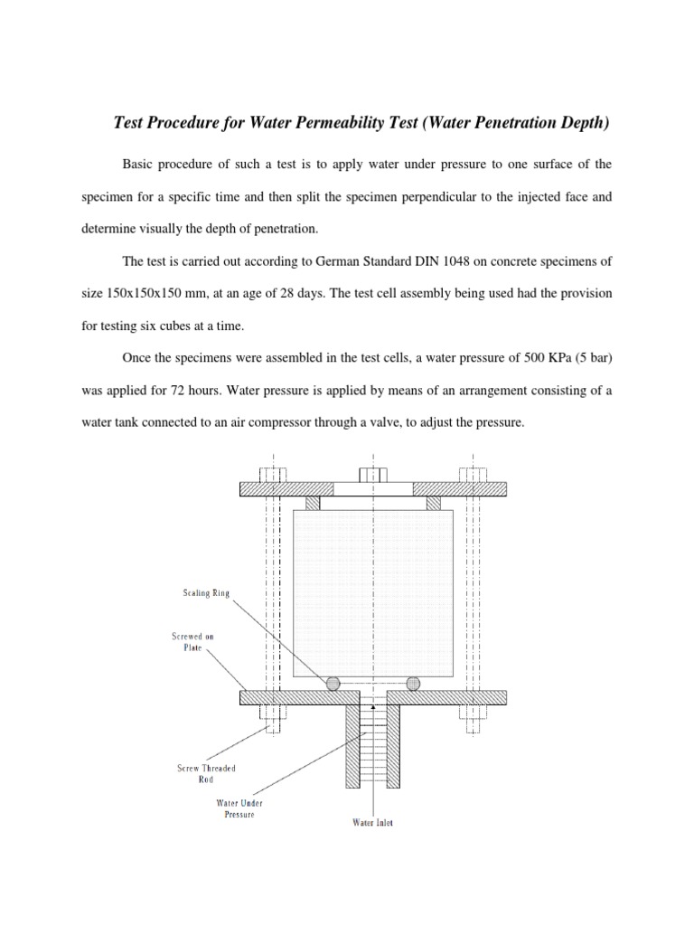 02 Water Permeability Test (2012 (1) .02.15) | PDF | Science & Mathematics
