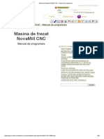 Masina de Frezat NovaMill CNC - Manual de Programare