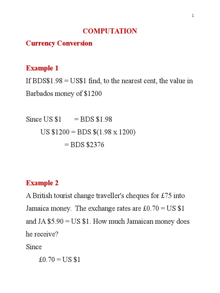 Currency Conversion and Standard Form Guide | PDF