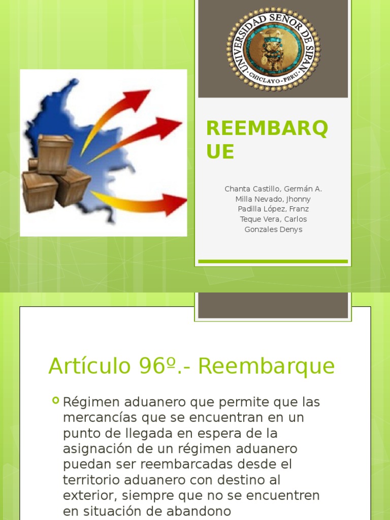 Reembarque | PDF | aduana | Gobierno