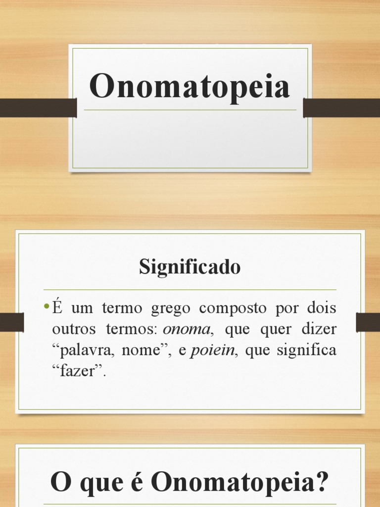 A Palavra Onomatopeia Tap To See Detailed Meanings!