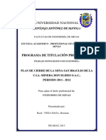 Plan de Cierre de La Mina San Braulio PDF