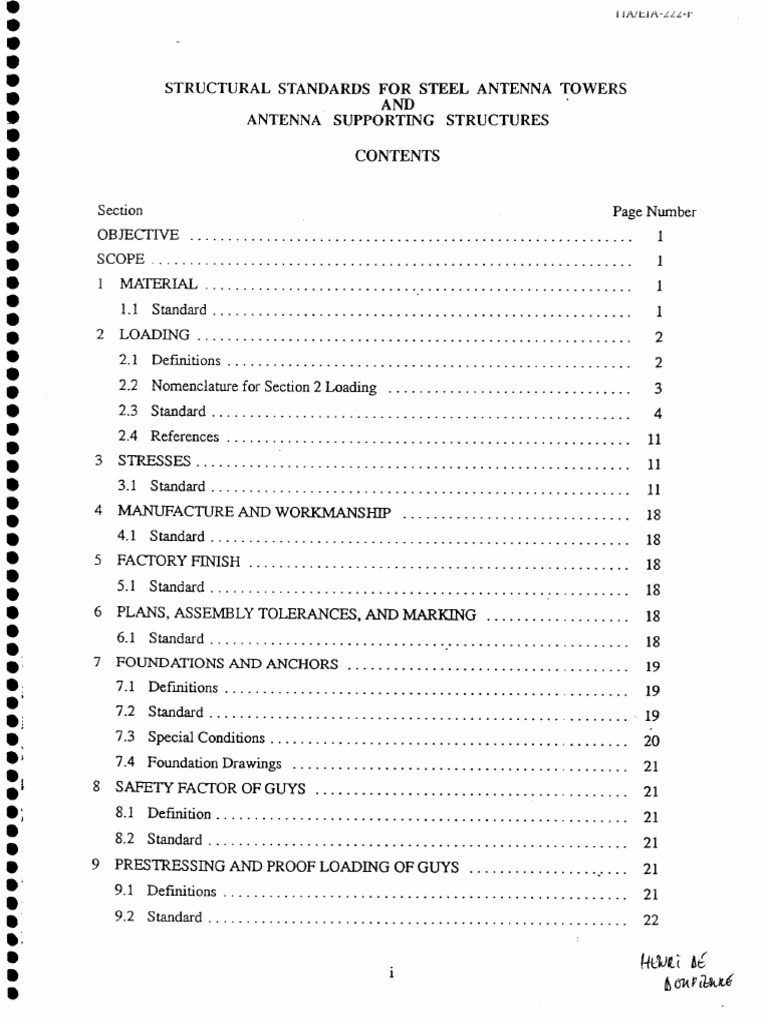 Structural Standards For Steel Antenna Towers Ans Antenna Supporting
