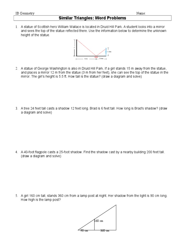 similar-triangle-word-problems
