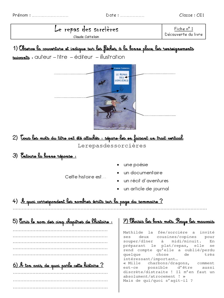 Le Repas Des Sorcières Questionnaire