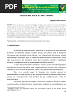 Sustentabilidade No Meio Urbano