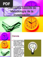 Conceptos básicos de Metodología de la Investigación