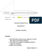 Lab Report Form - Acid/Base Titrations