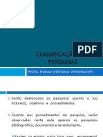 Classificação Das Pesquisas