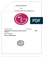 Research Report ON Customer Satisfaction On LG Products