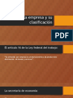 La Empresa y Su Clasificación