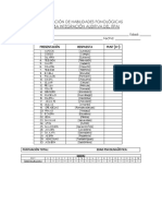 Evaluación de Habilidades Fonológicas