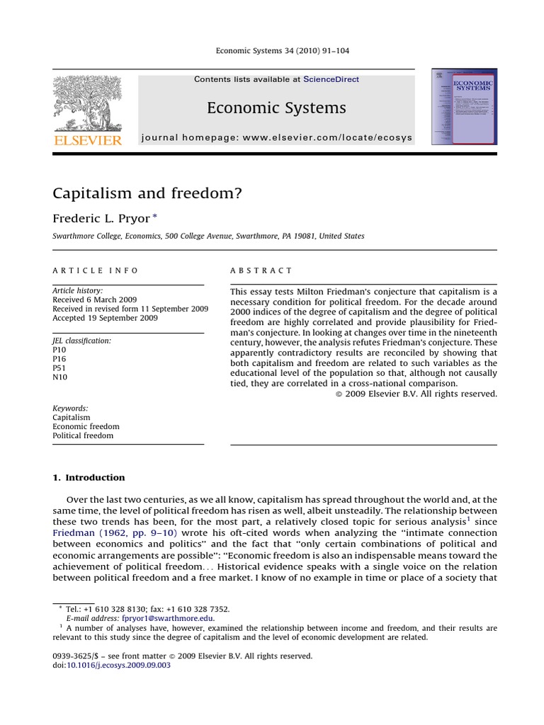 Capitalism and Freedom? | PDF | Finance & Money Management