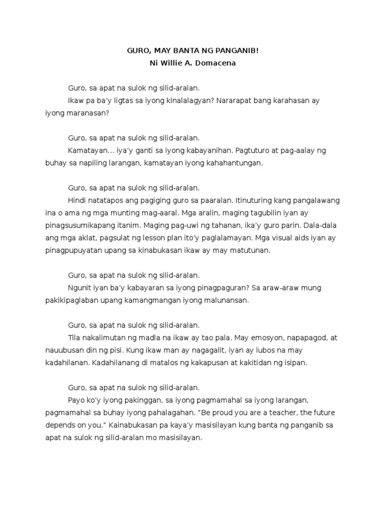 Guro, May Banta NG Panganib | PDF