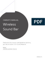 LG Wireless Sound Bar Owners Manual