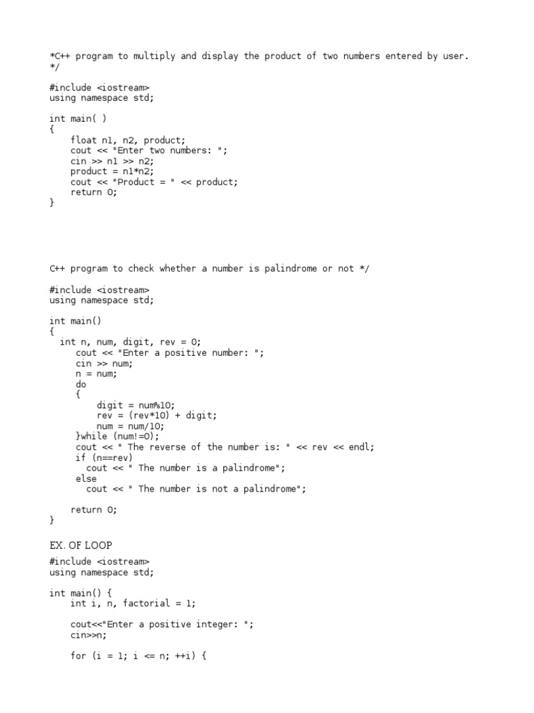 c++ important codes for class 11 and 12 | Software Development | Notation