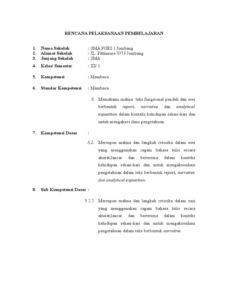 Contoh Soal Narrative Text Untuk Sma - Contoh Soal Terbaru