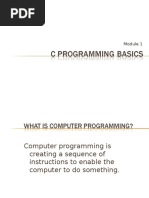 C Programming Module 1 C Programming Basic