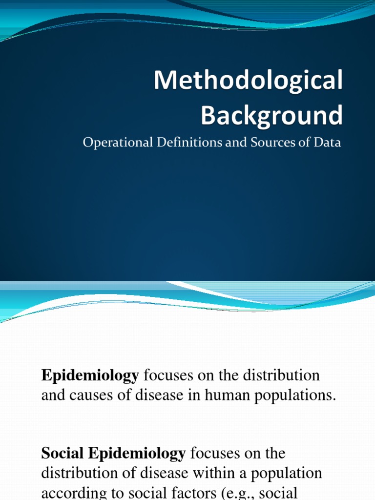 Social Epidemiology: Key Definitions & Data Sources | PDF | Self ...