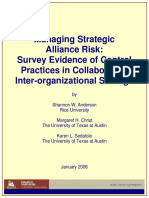 TheIIA 2007 - Managing Strategic Alliance Risk - Survey Evidence of Control Practices in Collaborative