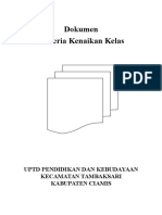 Dokumen Kriteria Kenaikan Kelas: Uptd Pendidikan Dan Kebudayaan Kecamatan Tambaksari Kabupaten Ciamis